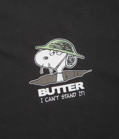 Butter Goods x Peanuts Can't Stand It T-Shirt - Washed Black