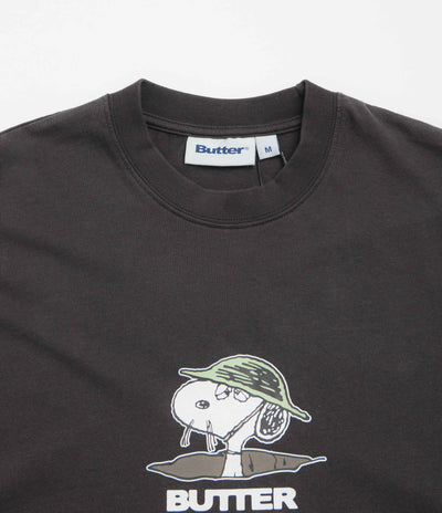 Butter Goods x Peanuts Can't Stand It T-Shirt - Washed Black