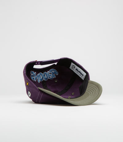 Butter Goods x Peanuts Music Cap - Washed Purple / Fern