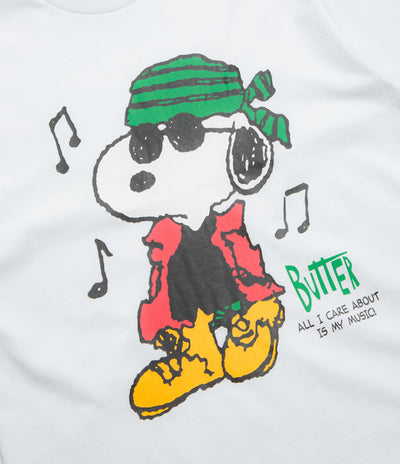 Butter Goods x Peanuts Music T-Shirt - White