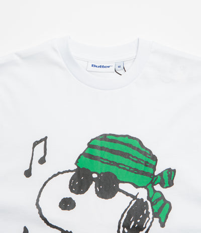 Butter Goods x Peanuts Music T-Shirt - White