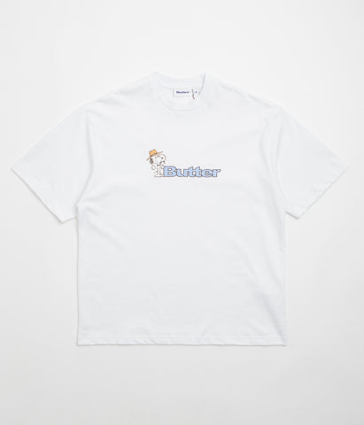 Butter Goods x Peanuts Spike Logo T-Shirt - White | flatspot