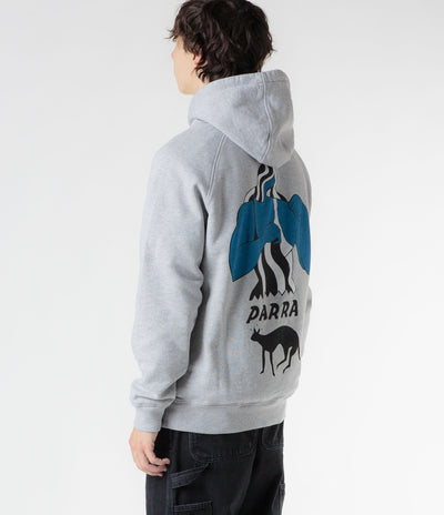 by Parra Cat Defense Hoodie in Heather Grey