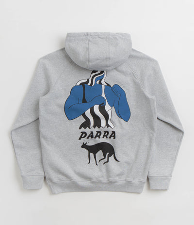 by Parra Cat Defense Hoodie in Heather Grey