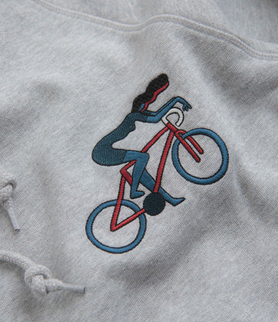by Parra Cat Defense Hoodie in Heather Grey