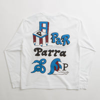 by Parra Chair Pencil Long Sleeve T-Shirt - White thumbnail