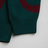 by Parra Colored Soundwave Knitted Polo Sweatshirt - Green thumbnail
