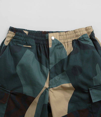 by Parra Distorted Camo Shorts - Green