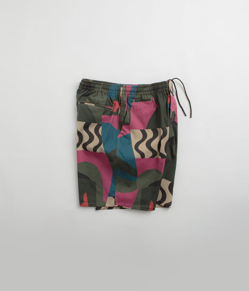 by Parra Distorted Camo Shorts Pink Flatspot