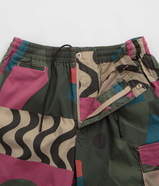 by Parra Distorted Camo Shorts Pink Flatspot