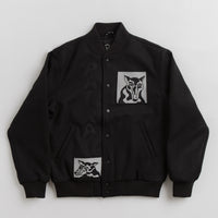 by Parra Dog Faced Varsity Jacket - Black thumbnail