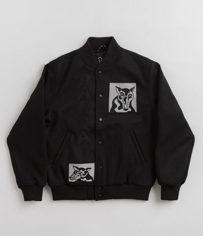 by Parra Dog Faced Varsity Jacket - Black