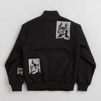 by Parra Dog Faced Varsity Jacket - Black thumbnail