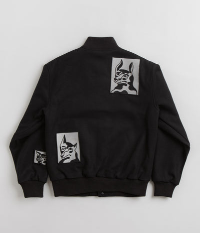 by Parra Dog Faced Varsity Jacket - Black