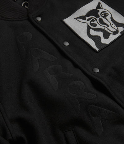 by Parra Dog Faced Varsity Jacket - Black