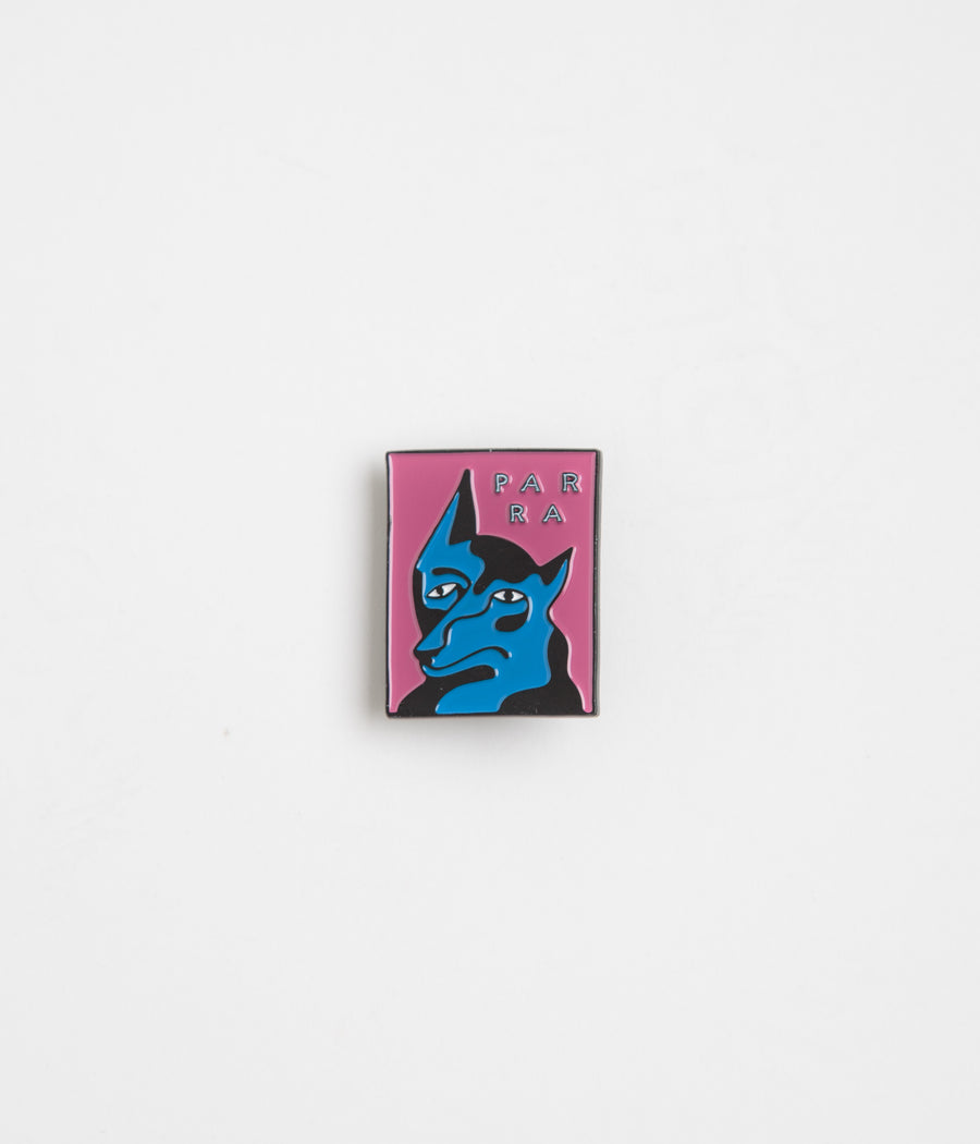 by Parra Dogface Enamel Pin in Washed Magenta