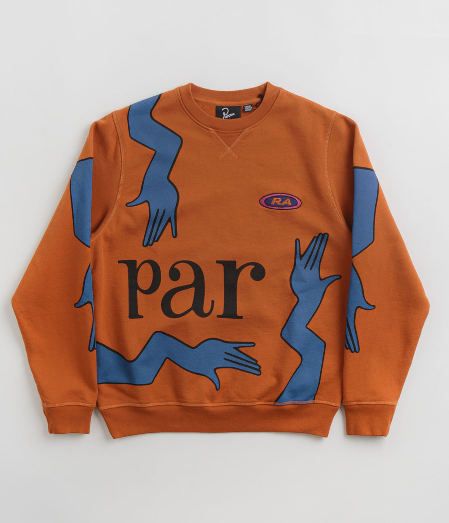 by Parra Early Grab Crewneck Sweatshirt - Sienna Orange