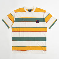 by Parra Fast Food Logo Striped T-Shirt - Burned Yellow thumbnail