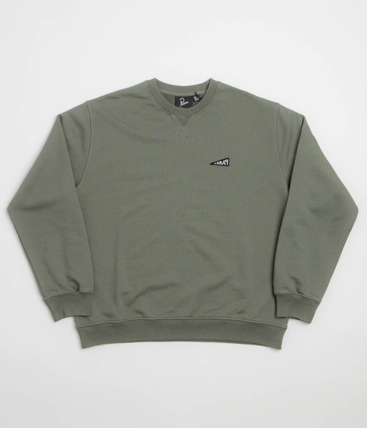 by Parra Flag Logo Crewneck Sweatshirt - Green | flatspot