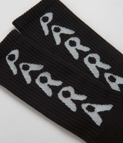 by Parra Hole Logo Crew Socks - Black