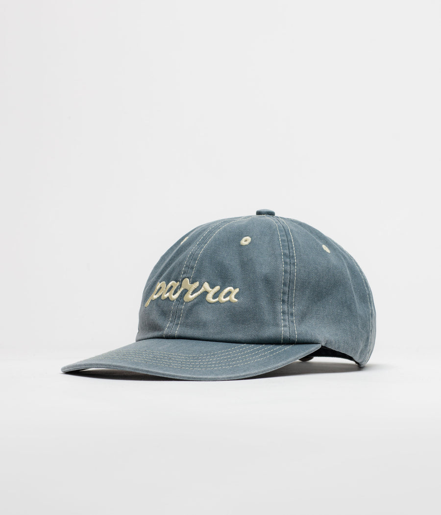 by Parra Lowercase Script Logo Cap - Blue
