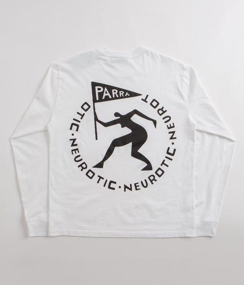 by Parra Neurotic Flag Long Sleeve T-Shirt - White