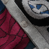 by Parra No Parking Knitted Cardigan - Grey Melange thumbnail