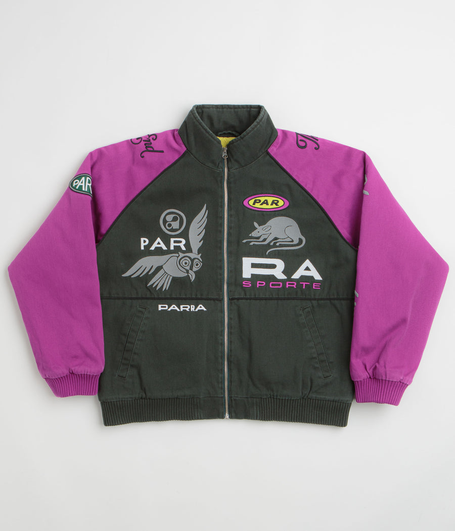 by Parra Owl Meets Rat Racing Jacket - Purple Pink