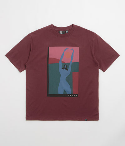 by Parra Protect The Sun T-Shirt - Dark Burgundy