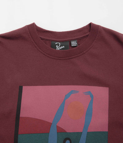 by Parra Protect The Sun T-Shirt - Dark Burgundy