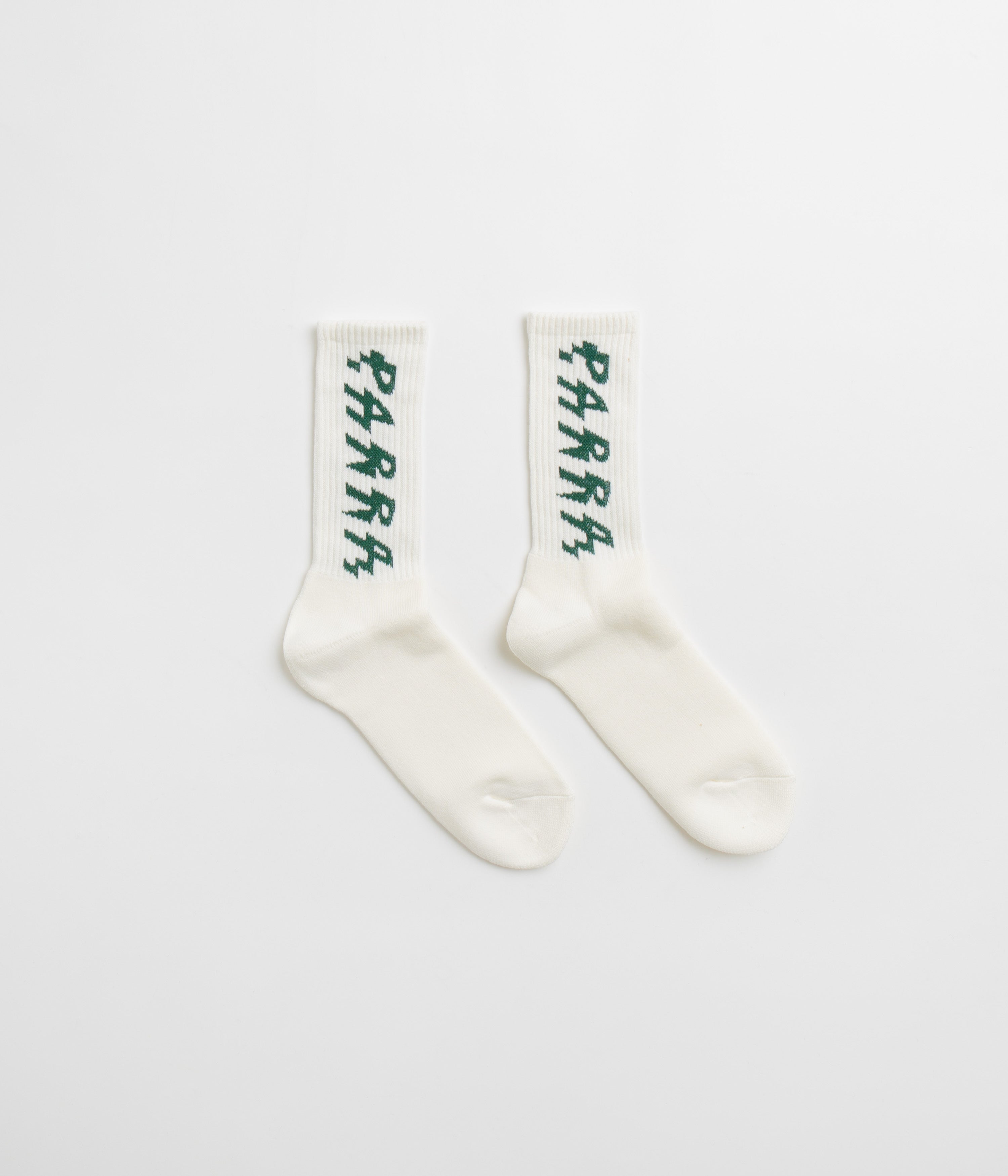 by Parra Shocker Logo Crew Socks - White / White