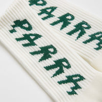 by Parra Shocker Logo Crew Socks - White / White thumbnail