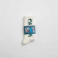 by Parra Shocker Logo Crew Socks - White / White thumbnail