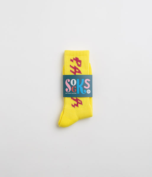 by Parra Shocker Logo Crew Socks Yellow Flatspot