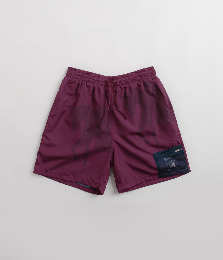 by Parra Short Horse Shorts - Tyrian Purple