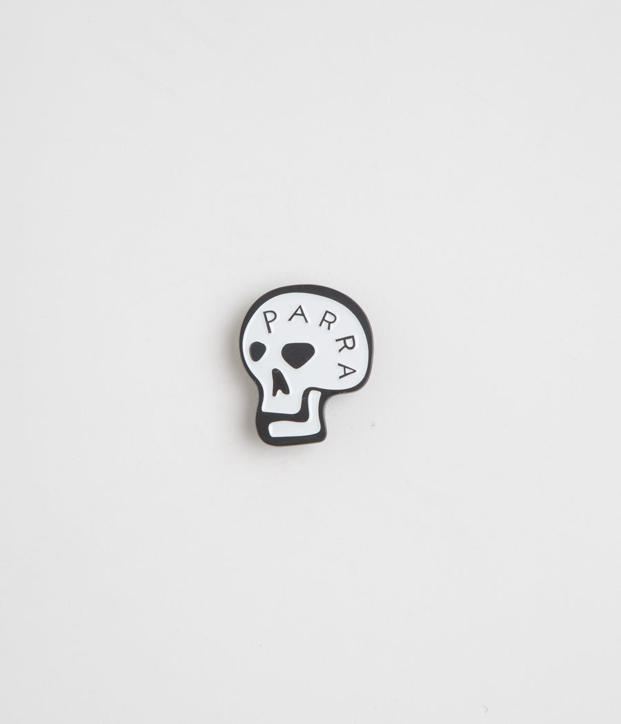 by Parra Skulled Enamel Pin in White