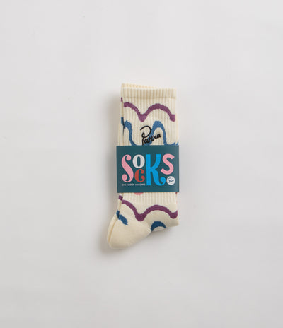 by Parra Sock Wave Crew Socks - Off White