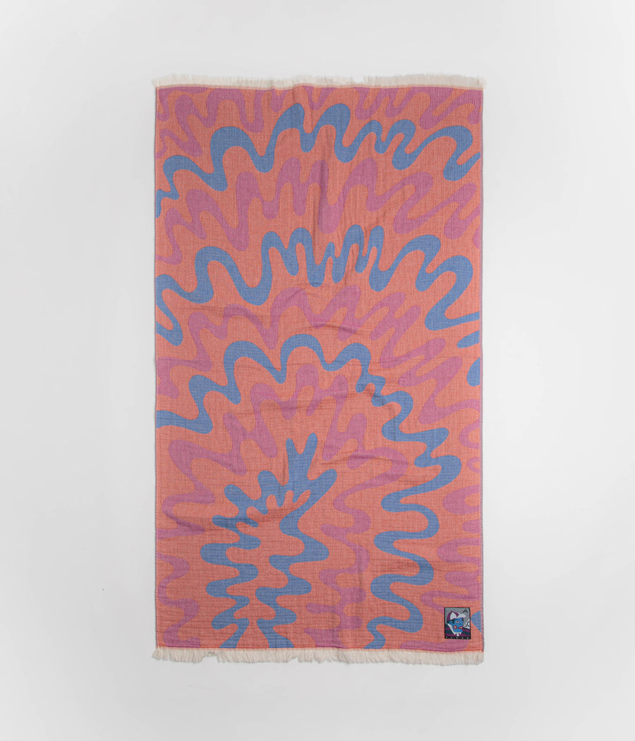 by Parra Splashed Hammam Beach Towel in Orange