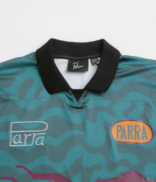 by Parra Sports Flage Polo Shirt - Deep Sea Green | flatspot