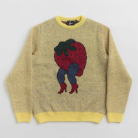 by Parra Stupid Strawberry Knitted Sweatshirt - Yellow thumbnail