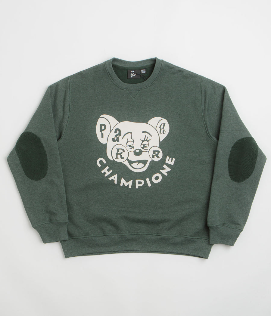 by Parra Tired Champione Crewneck Sweatshirt - Pine Green
