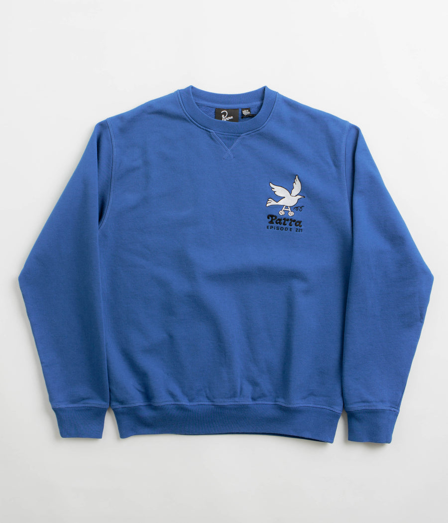 by Parra Wheel Chested Bird Crewneck Sweatshirt - Blue