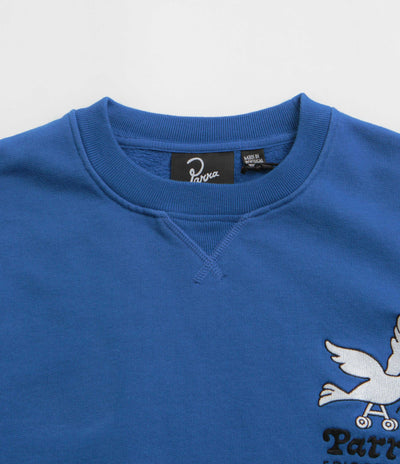 by Parra Wheel Chested Bird Crewneck Sweatshirt - Blue