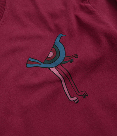 by Parra Wine And Books Long Sleeve T-Shirt - Beet Red