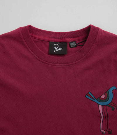 by Parra Wine And Books Long Sleeve T-Shirt - Beet Red