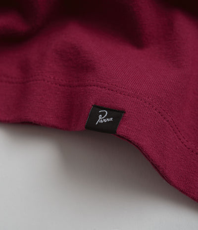 by Parra Wine And Books Long Sleeve T-Shirt - Beet Red