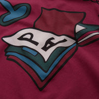 by Parra Wine And Books Long Sleeve T-Shirt - Beet Red thumbnail