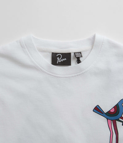 by Parra Wine And Books Long Sleeve T-Shirt - White