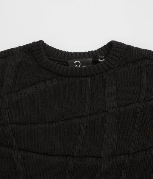 【BY PARRA】Your Boring Abstract Village Knitted Crew Your boring abstract village knitted pullover – by Parra USA