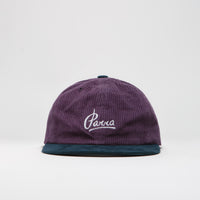 by Parra Painters Script Corduroy Cap - Purple thumbnail